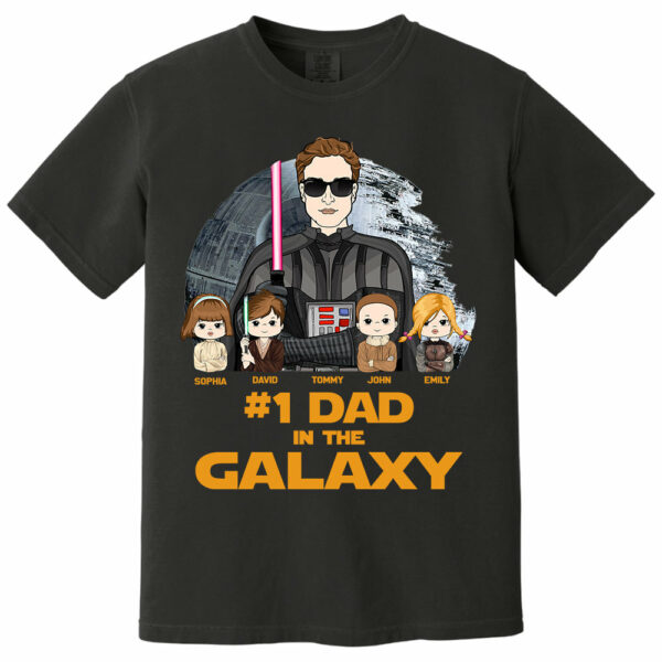 #1 Dad In The Galaxy - Personalized Shirt Custom For Dad Grandpa NA04 - Image 15