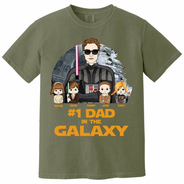 #1 Dad In The Galaxy - Personalized Shirt Custom For Dad Grandpa NA04 - Image 14