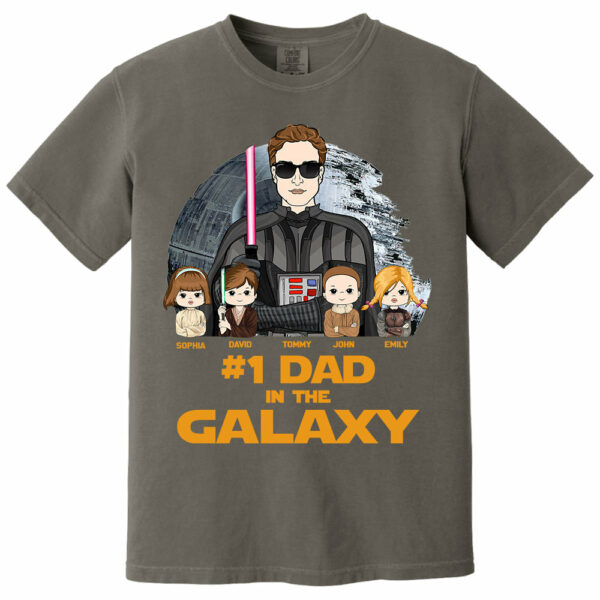 #1 Dad In The Galaxy - Personalized Shirt Custom For Dad Grandpa NA04 - Image 12