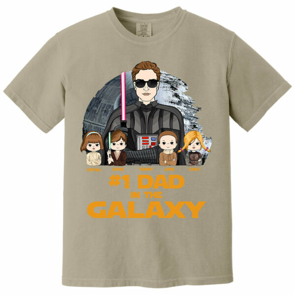 #1 Dad In The Galaxy - Personalized Shirt Custom For Dad Grandpa NA04 - Image 11