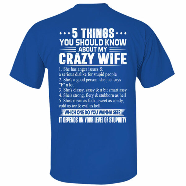 5 Things You Should Know About My Crazy Wife Shirt Perfect Gift For Husband - Image 12