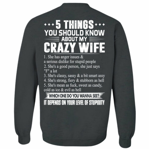 5 Things You Should Know About My Crazy Wife Shirt Perfect Gift For Husband - Image 8