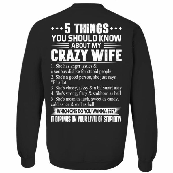 5 Things You Should Know About My Crazy Wife Shirt Perfect Gift For Husband - Image 11