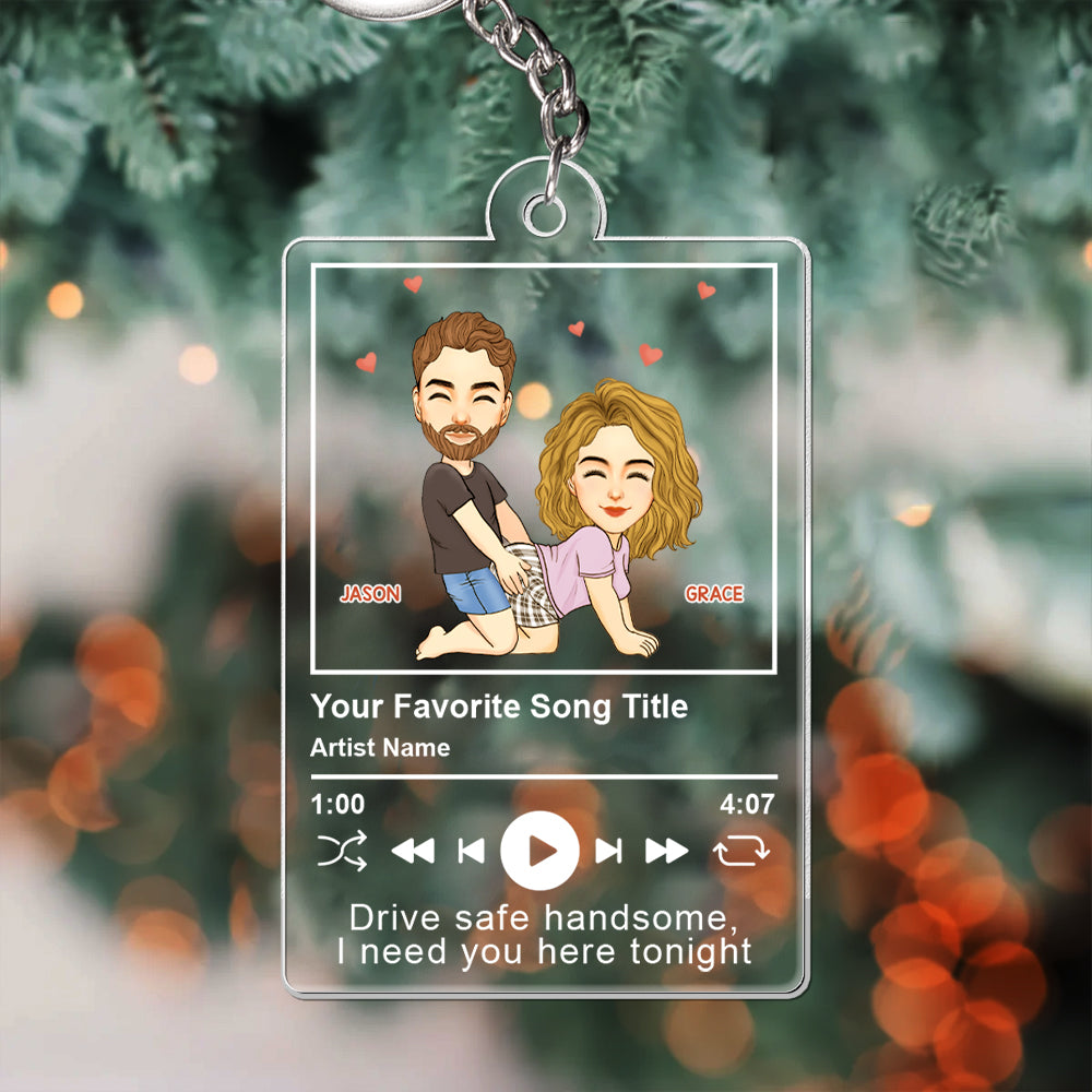 Acrylic Song Keychain - Couple Figure - Christmas Gifts, Valentine's Day Gifts For Her, Him, Wife, Husband, Gifts For Couple
