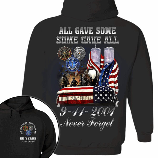 All Gave Some Some Gave All 22 Year Anniversary 9-11-2001 Never Forget Personalized Shirt For Firefighter K1702 - Image 6