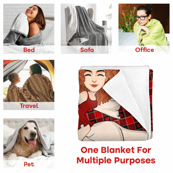 All I Want For Christmas Is You Naked Personalized Blanket For Couple - Image 4