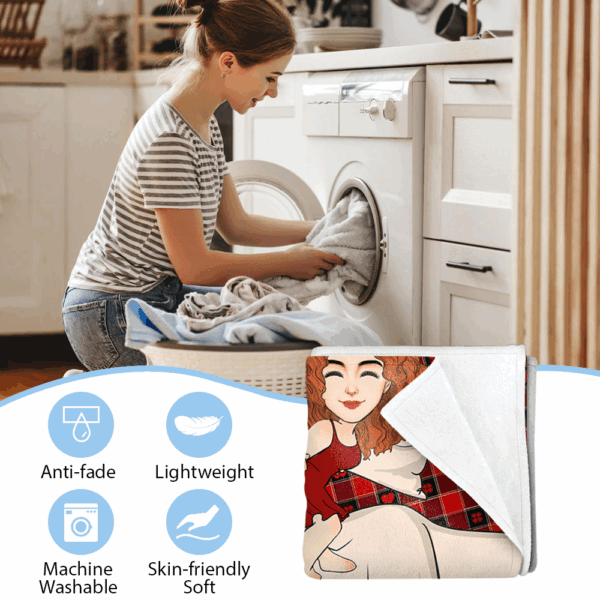 All I Want For Christmas Is You Naked Personalized Blanket For Couple - Image 5