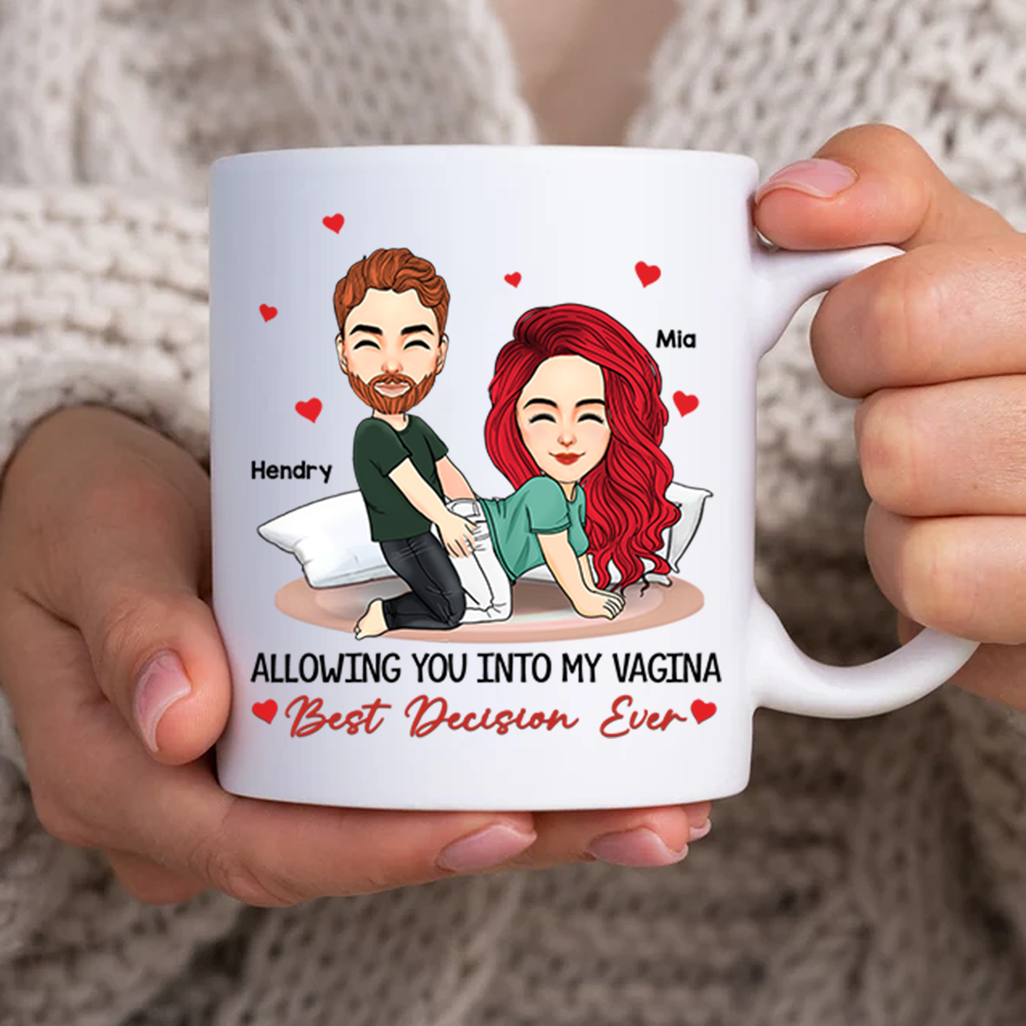 Allowing You Into My Vagina - Couple Personalized Custom Mug - Gift For Husband Wife, Anniversary