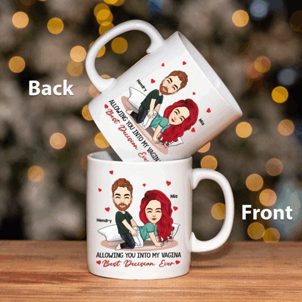 Allowing You Into My Vagina - Couple Personalized Custom Mug - Gift For Husband Wife, Anniversary - Image 4