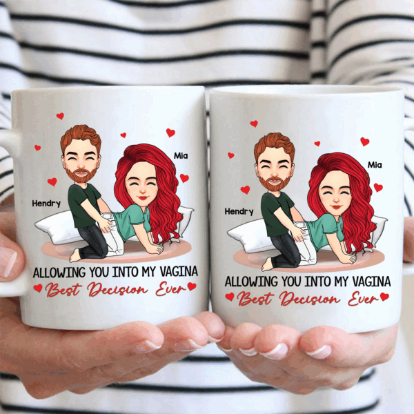 Allowing You Into My Vagina - Couple Personalized Custom Mug - Gift For Husband Wife, Anniversary - Image 3