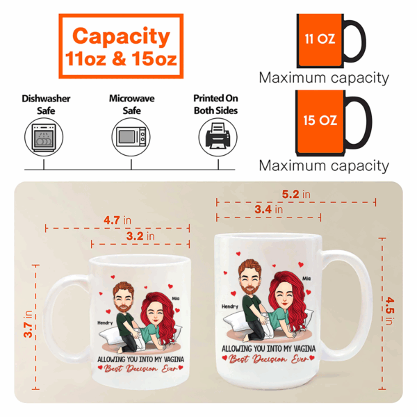 Allowing You Into My Vagina - Couple Personalized Custom Mug - Gift For Husband Wife, Anniversary - Image 6