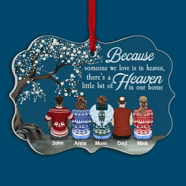Always Beside You - Personalized Acrylic Ornament - Christmas Gift Memorial Gift For Family Members, Mom, Dad, Sisters, Brothers - Image 3