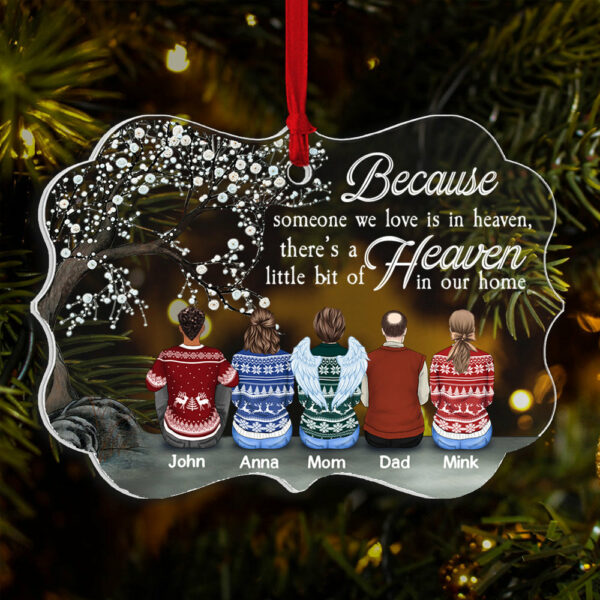 Always Beside You - Personalized Acrylic Ornament - Christmas Gift Memorial Gift For Family Members, Mom, Dad, Sisters, Brothers - Image 2