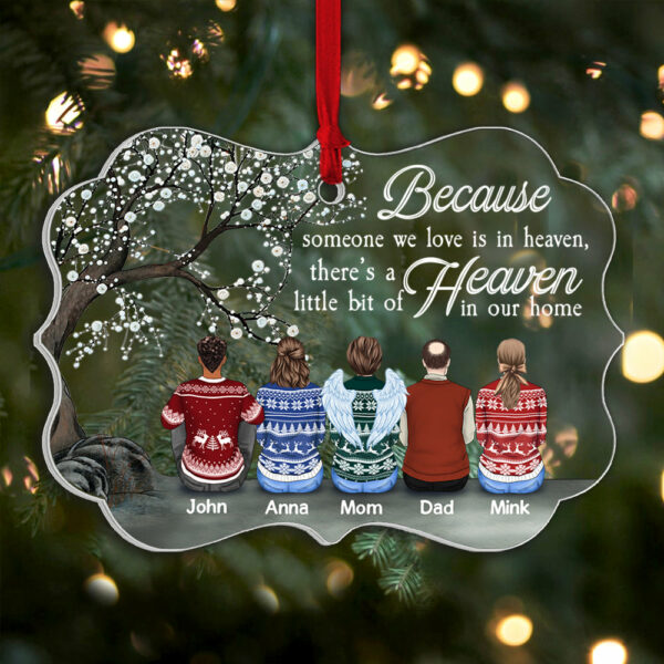 Always Beside You - Personalized Acrylic Ornament - Christmas Gift Memorial Gift For Family Members, Mom, Dad, Sisters, Brothers - Image 4