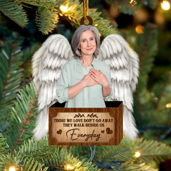 Always On Our Mind Forever In Our Heart Personalized Memorial Wings Ornament - Image 5