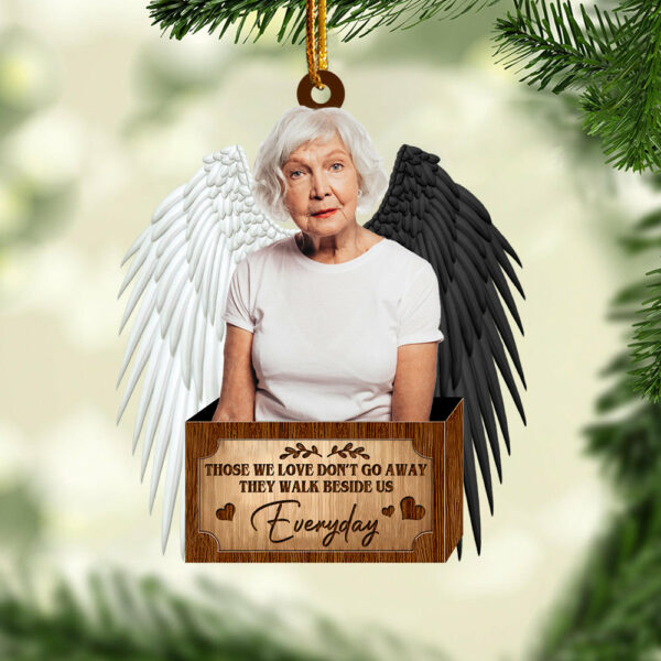 Always On Our Mind Forever In Our Heart Personalized Memorial Wings Ornament - Image 3