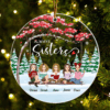 Always sisters Personalized Besties Forever Christmas Acrylic Ornament