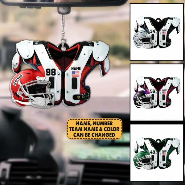 American Football Car Ornament - Personalized Ornament Gift For Football Player Football Lovers - Image 2