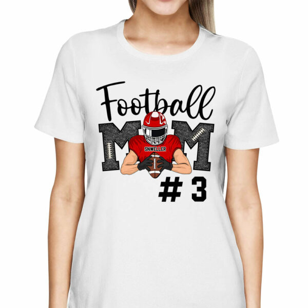 American Football Mom Team Shirt - Personalized Football Mom Shirts - Image 3