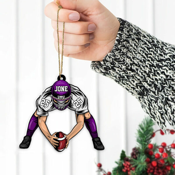 American Football Personalized Ornament Gift For Football Player Football Lovers K1702 - Image 4