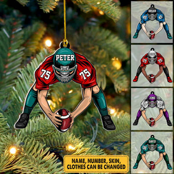 American Football Personalized Ornament Gift For Football Player Football Lovers K1702 - Image 2