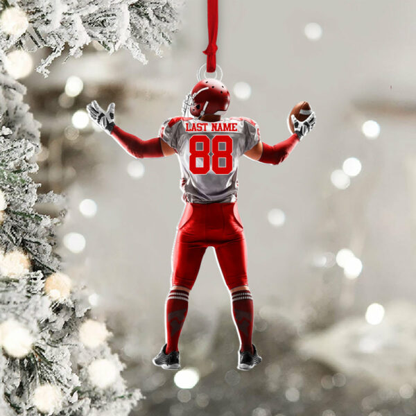 American Football Player Ornament Gift For Football Lovers - Custom Gift For Football Player H2511 - Image 6