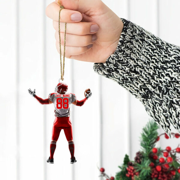 American Football Player Ornament Gift For Football Lovers - Custom Gift For Football Player H2511 - Image 7
