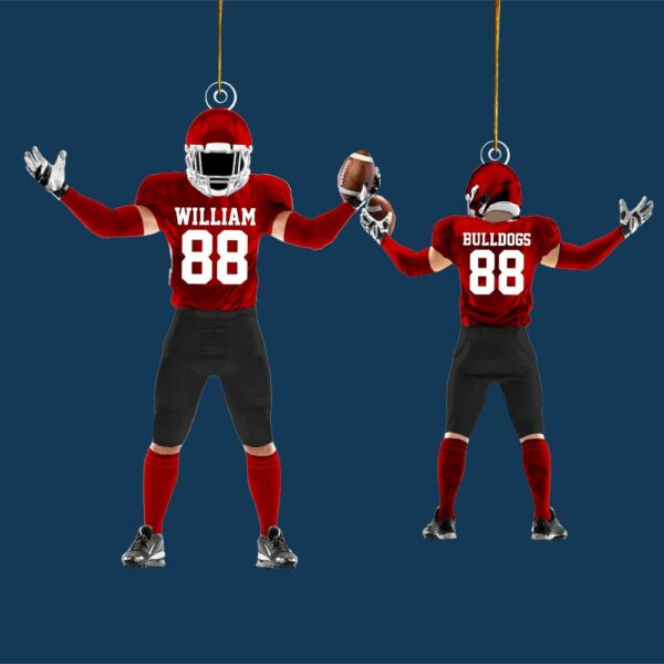 American Football Player Ornament Gift For Football Lovers - Custom Gift For Football Player Vr2 - Image 4