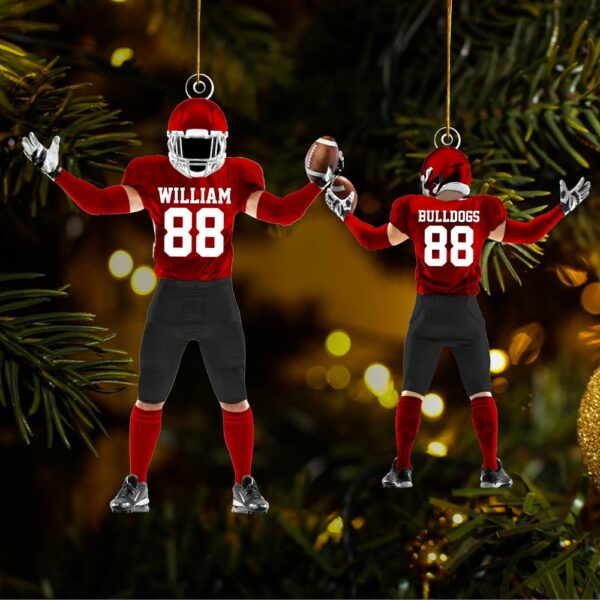 American Football Player Ornament Gift For Football Lovers - Custom Gift For Football Player Vr2 - Image 2