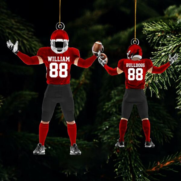 American Football Player Ornament Gift For Football Lovers - Custom Gift For Football Player Vr2 - Image 3