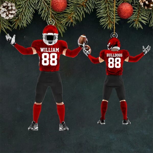 American Football Player Ornament Gift For Football Lovers - Custom Gift For Football Player Vr2 - Image 6