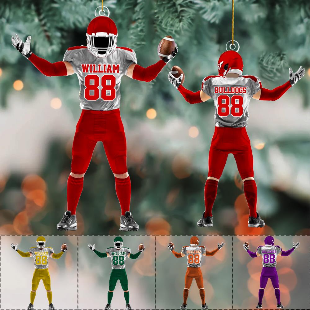 American Football Player Ornament Gift For Football Lovers - Custom Gift For Football Player