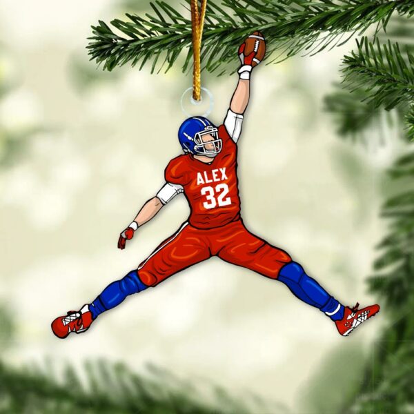 American Football Player Personalized Acrylic Ornament For Football Player - Gift For Football Lovers - Image 6