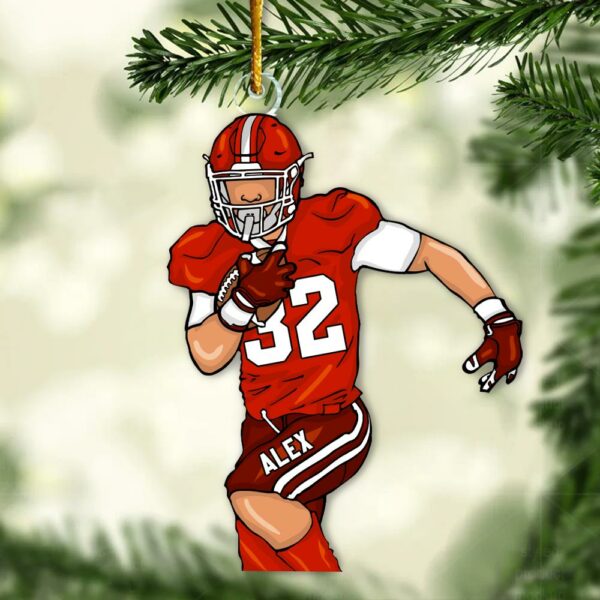American Football Player Personalized Acrylic Ornament For Football Player - Gift For Football Lovers - Image 4
