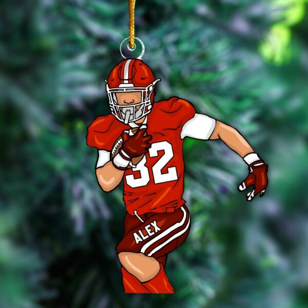 American Football Player Personalized Acrylic Ornament For Football Player - Gift For Football Lovers - Image 5