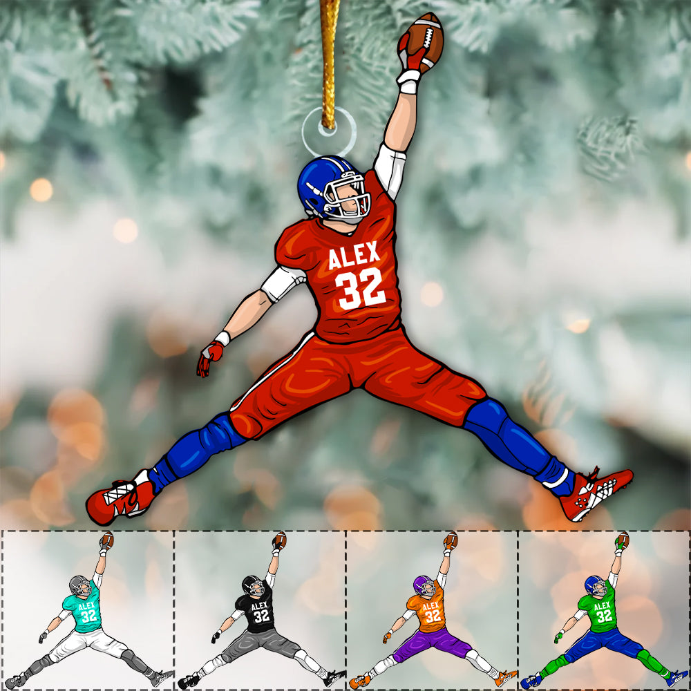 American Football Player Personalized Acrylic Ornament For Football Player - Gift For Football Lovers