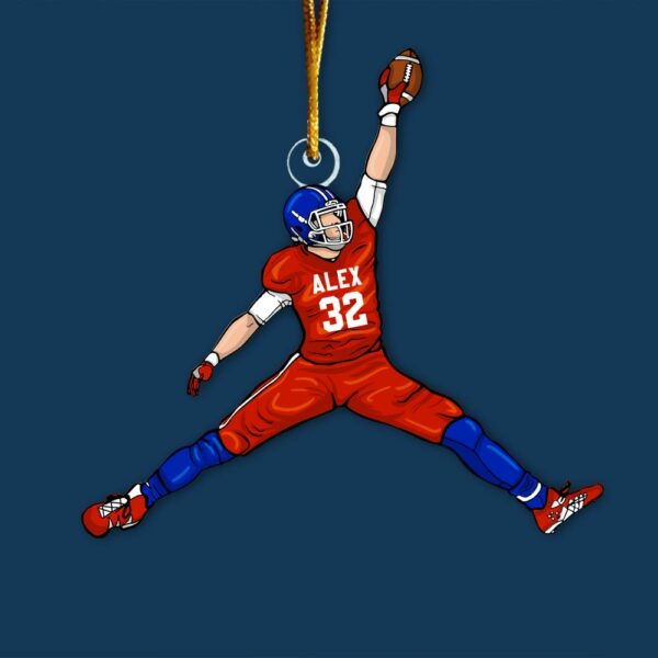 American Football Player Personalized Acrylic Ornament For Football Player - Gift For Football Lovers - Image 5