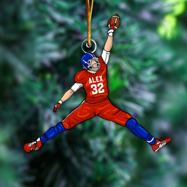 American Football Player Personalized Acrylic Ornament For Football Player - Gift For Football Lovers - Image 4