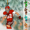 American Football Player Personalized Acrylic Ornament For Football Player - Gift For Football Lovers