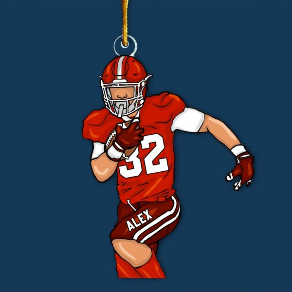 American Football Player Personalized Acrylic Ornament For Football Player - Gift For Football Lovers - Image 6