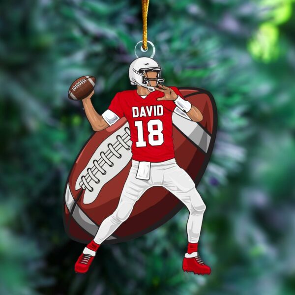 American Football Player Personalized Acrylic Ornament For Football Player - Gift For Football Lovers - Image 6