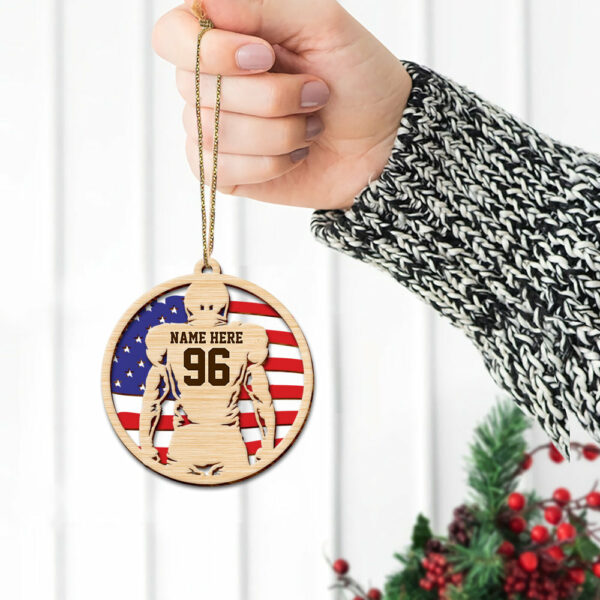 American Football Player Personalized Ornament Gift For Football Player For Football Lovers H2511 - Image 4