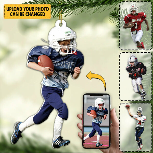 American Football Player Photo Personalized Ornament Gift For Football Player Football Lovers H2511 - Image 2