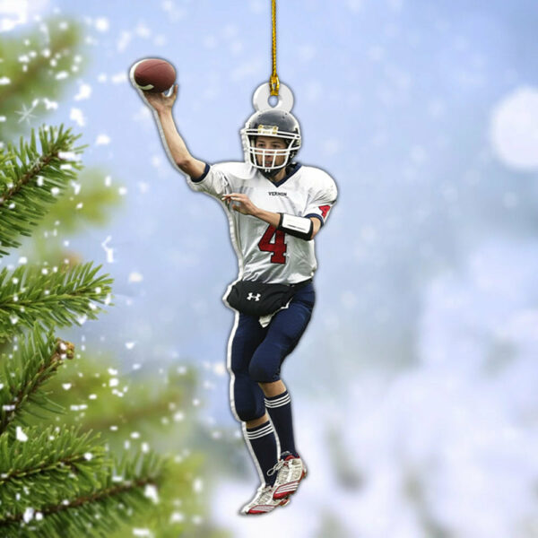 American Football Player Photo Personalized Ornament Gift For Football Player Football Lovers H2511 - Image 8