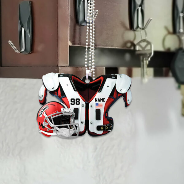 American Football Shoulder Pads Helmet Car Ornament - Image 4