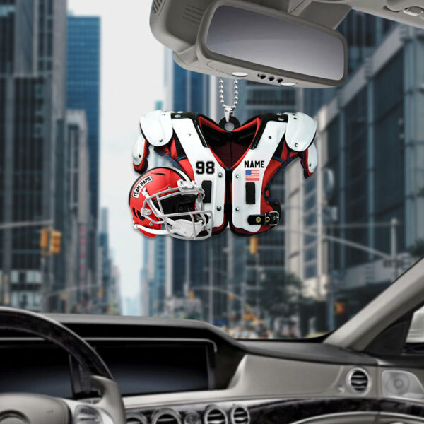 American Football Shoulder Pads Helmet Car Ornament - Image 3