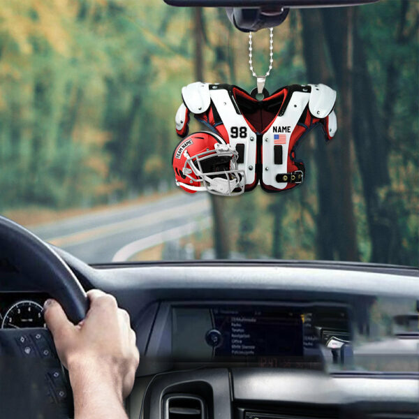 American Football Shoulder Pads Helmet Car Ornament - Image 5