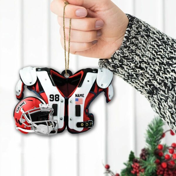 American Football Shoulder Pads Helmet Personalized Ornament Gift For Football Player Football Lovers - Image 6