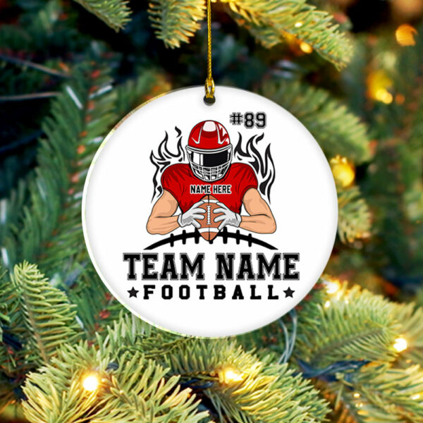 American Football Team Personalized Ornament Gift For Football Player For Football Lovers - Image 3