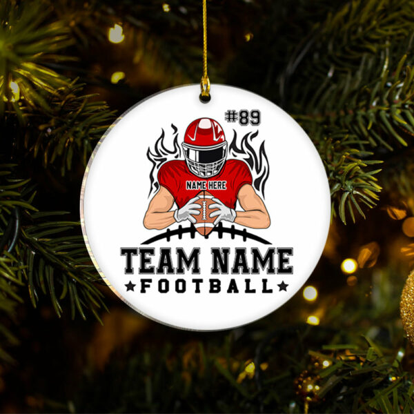 American Football Team Personalized Ornament Gift For Football Player For Football Lovers - Image 4